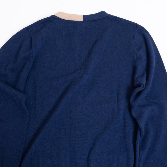 Paul Smith Wool Blend Cardigan Navy Preppy Juniors 16 / Small - Picture 11 of 14